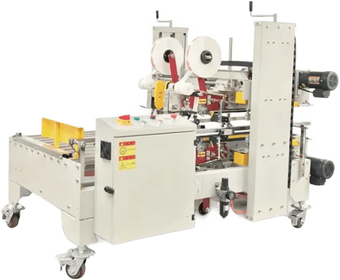 Mesin Kotak Karton Automatik FXE5050 — Kotak, Shrink & Strapping Waffiy Packaging