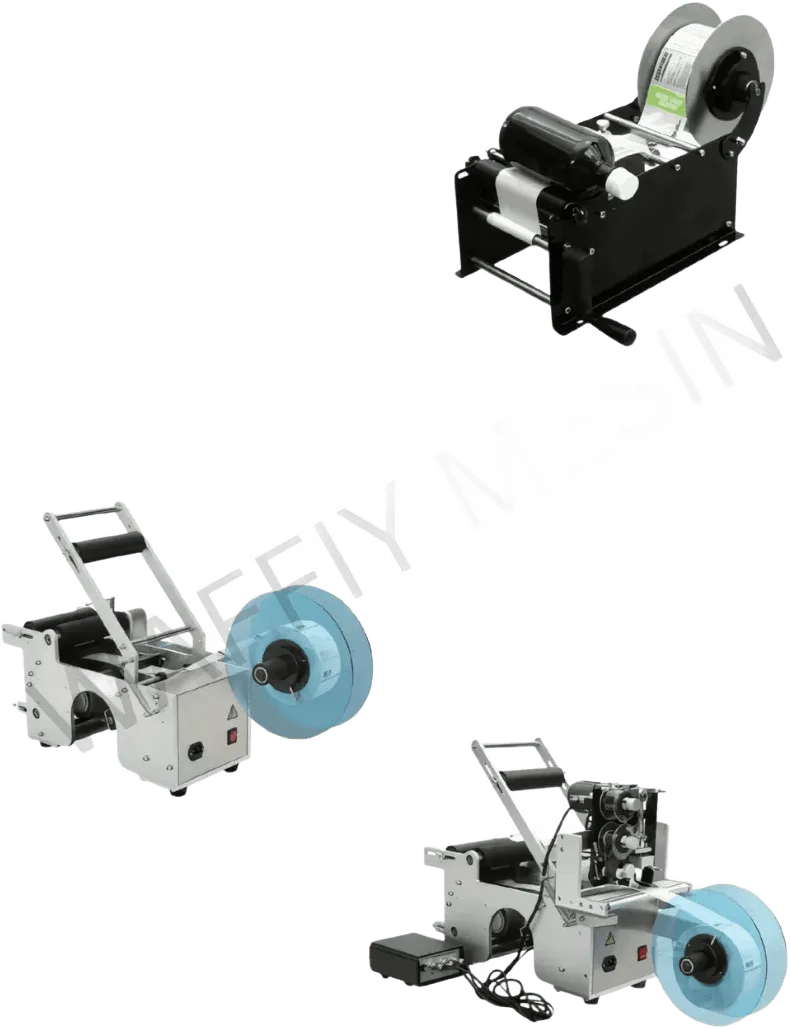 Mesin Pelabelan Separa Automatik Botol Bulat WF-PACK — Label & Pencetak Kod Waffiy Packaging