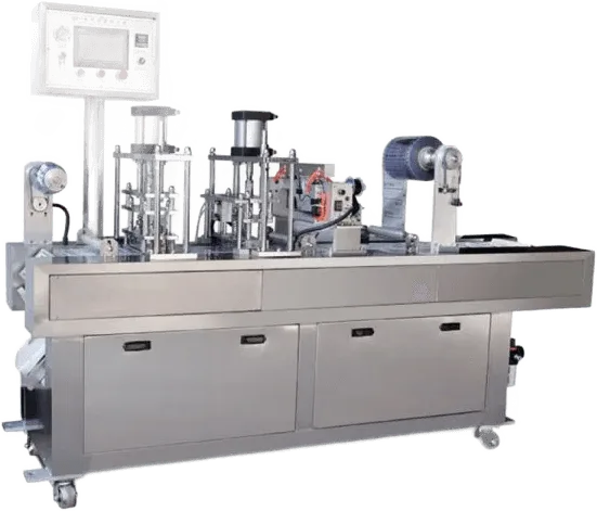 Mesin jenis Linear Cup Pengisian & Sealing DCF100 — Pengedap & Vakum Waffiy Packaging