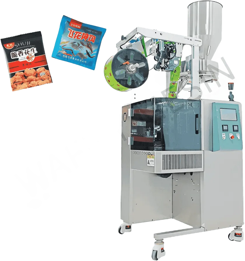 Mesin Pembungkus Granul Berkelajuan Tinggi 65X — Granul & Bijirin Waffiy Packaging