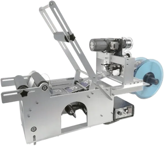 Mesin Semi-Auto Melabel Botol Bulat dengan Coding Printer MT50P — Label & Pencetak Kod Waffiy Packaging